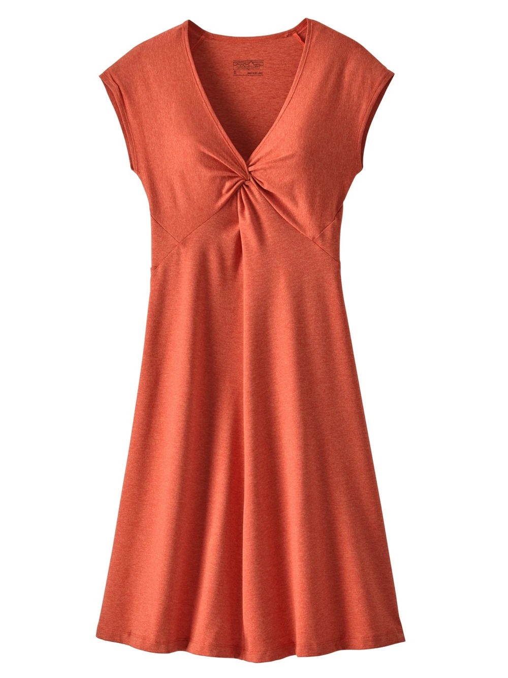 Seabrook Bandha Dress Athletic Athleisure Twist-Front Cap Sleeve Hike Rust XS